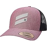 Hurley Men's Trucker Hat - Lightweight Breathable Poly Mesh Back Curved Bill Baseball Cap with Adjustable Snap Closure