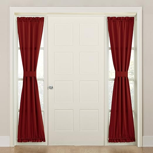 Amazon Com Sun Zero Barrow Front Door Sidelight Curtain Panel