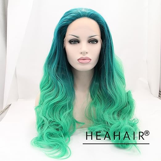 lace front wig green