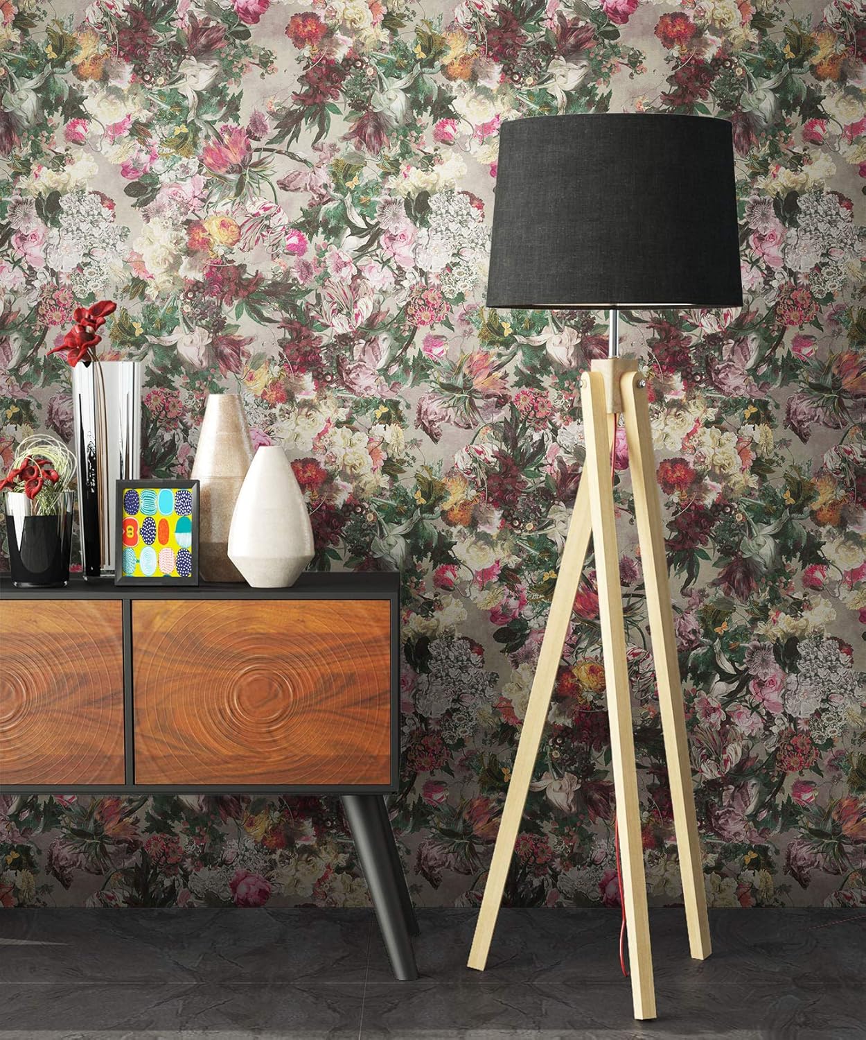 Tapezier Ratgeber NEWROOM Blumentapete Tapete bunt Blumen ...