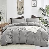 Cottonight Silver Grey Comforter Sets King Light Grey Bedding Comforter Set Pale Grey Color Blanket Quilts Soft Breathable Durable Bedding Comforter Sets