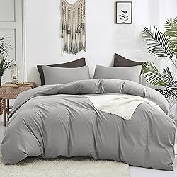 Cottonight Silver Grey Comforter Sets Queen Light