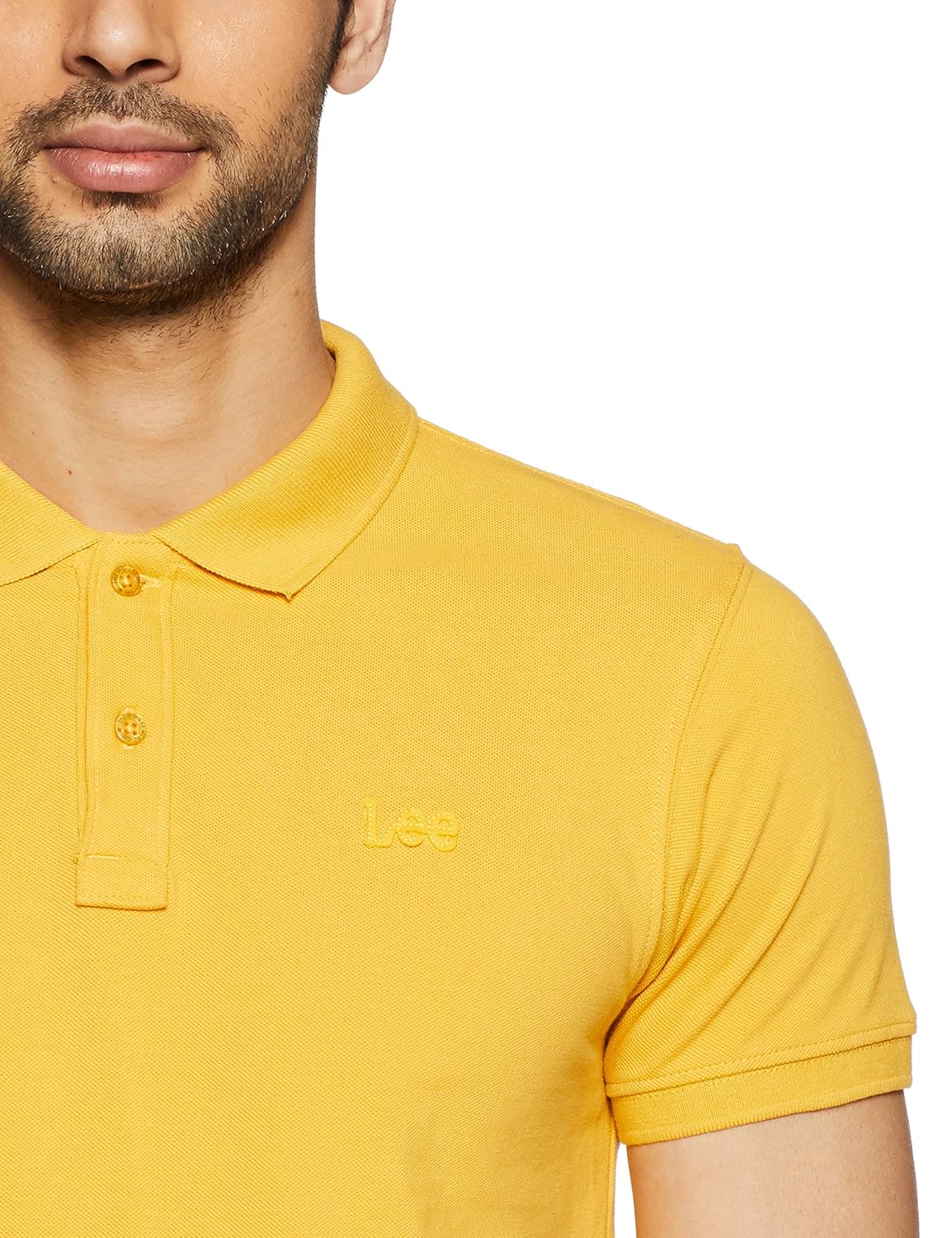 lee men's solid regular fit polo