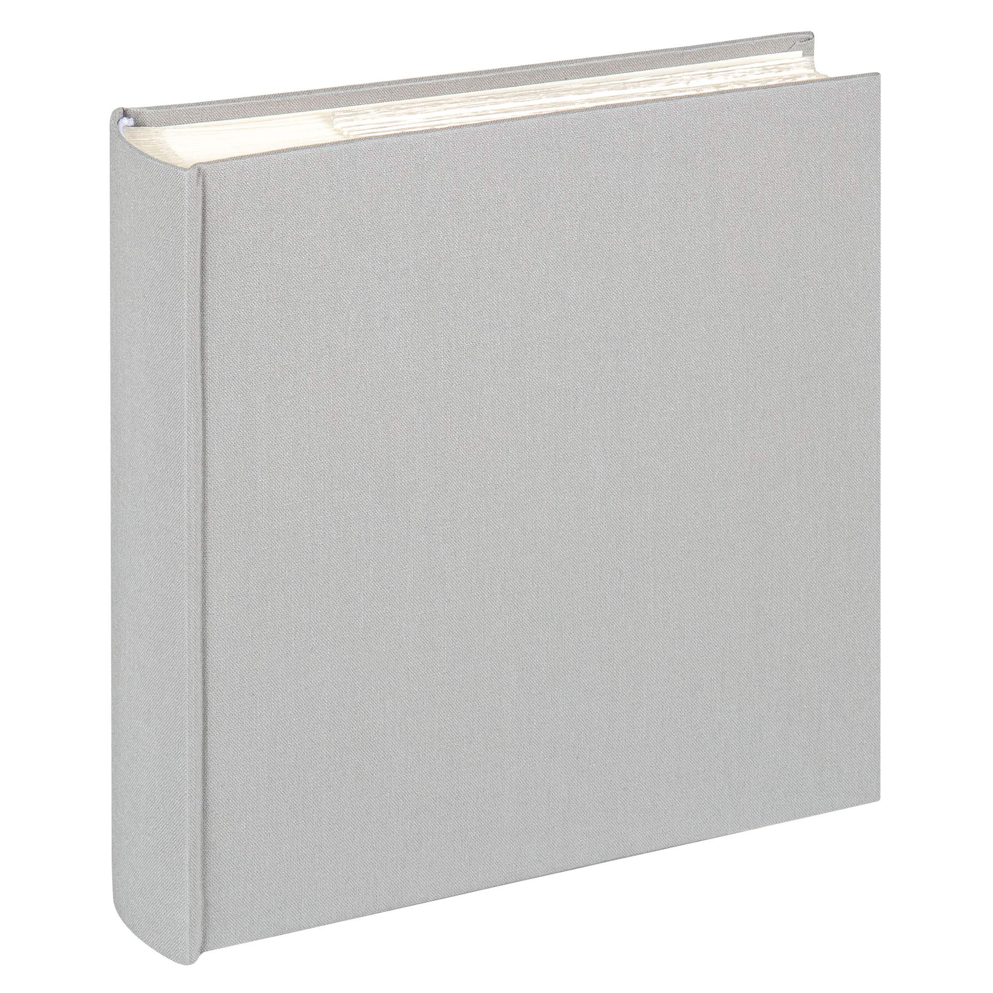 walther Design Photo Album Grey 200 Photos 10 x 15 cm Memo Album Linen, Cloth ME-510-D