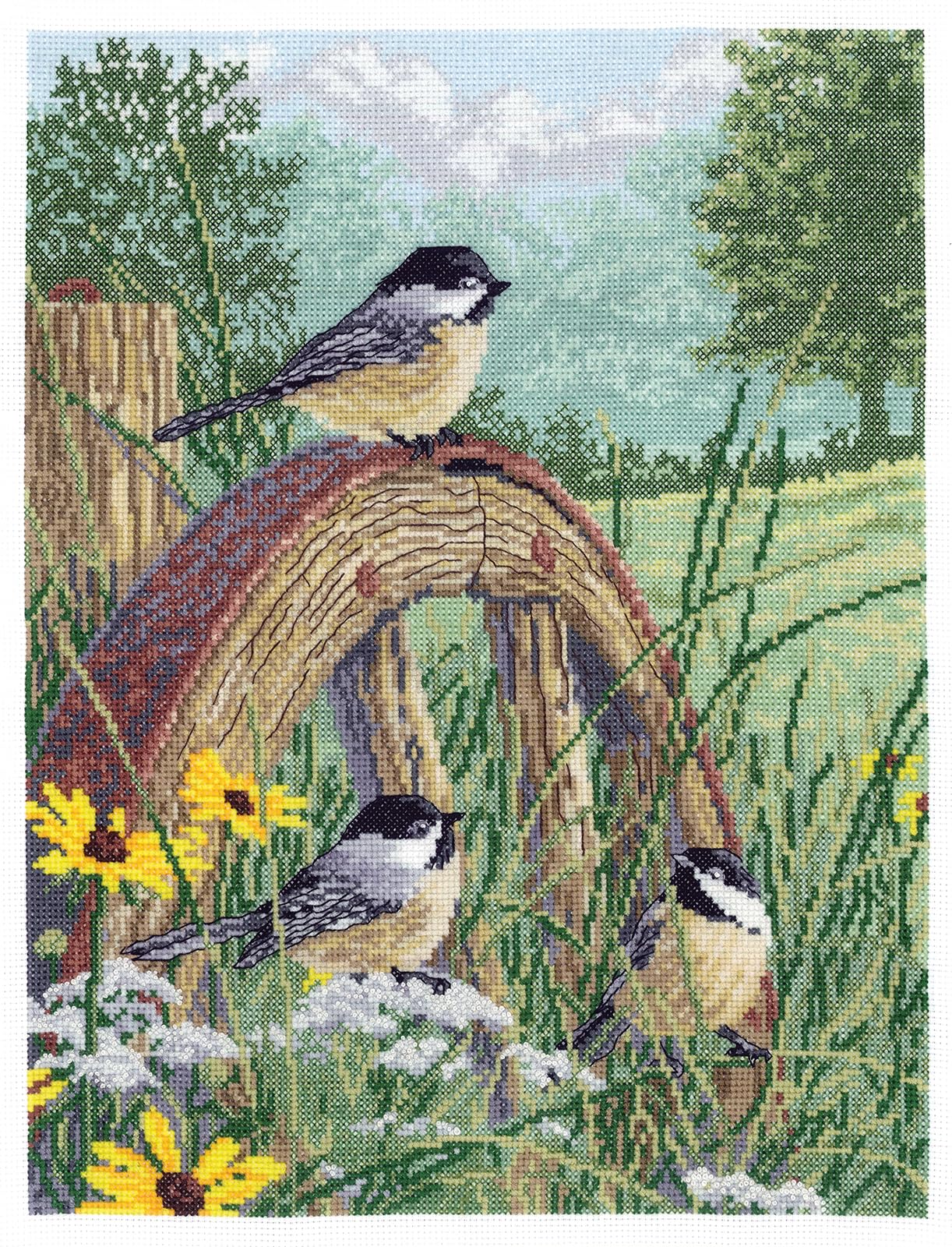 Janlynn Meadow's Edge Cross Stitch Kit-11-inch x inch 14 Count, Other, Multicoloured, 21.59x28.19x1.27 cm