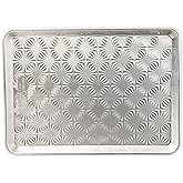 Nordic Ware Embossed Naturals Vintage Starburst, Natural Uncoated Aluminum with Reinforced Steel Rim Prevents Warping, Half Sheet