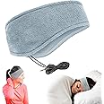 CozyPhones Sleep Headphones - Ultra Thin Headband With Built-in Speakers For Side Sleepers | Gray Lycra Wireless Headphones For Meditation & Running