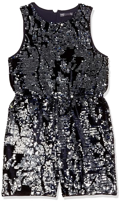 Girl's Synthetic Dress Suit (T74/1708S_Navy_7-8 Y)