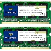 Timetec 16GB KIT(2x8GB) DDR3L/DDR3 1600MHz(DDR3L-1600) PC3L-12800 Non-ECC Unbuffered 1.35V/1.5V CL11 2Rx8 Dual Rank 204 Pin SODIMM Laptop Notebook RAM