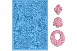GOTO CLAY TOOLS Snake Skin Texture Sheets for Polymer Clay, Achieves The Same Texture as a Polymer Clay Roller, Snake Skin Texture mat for Polymer Clay – TM-548