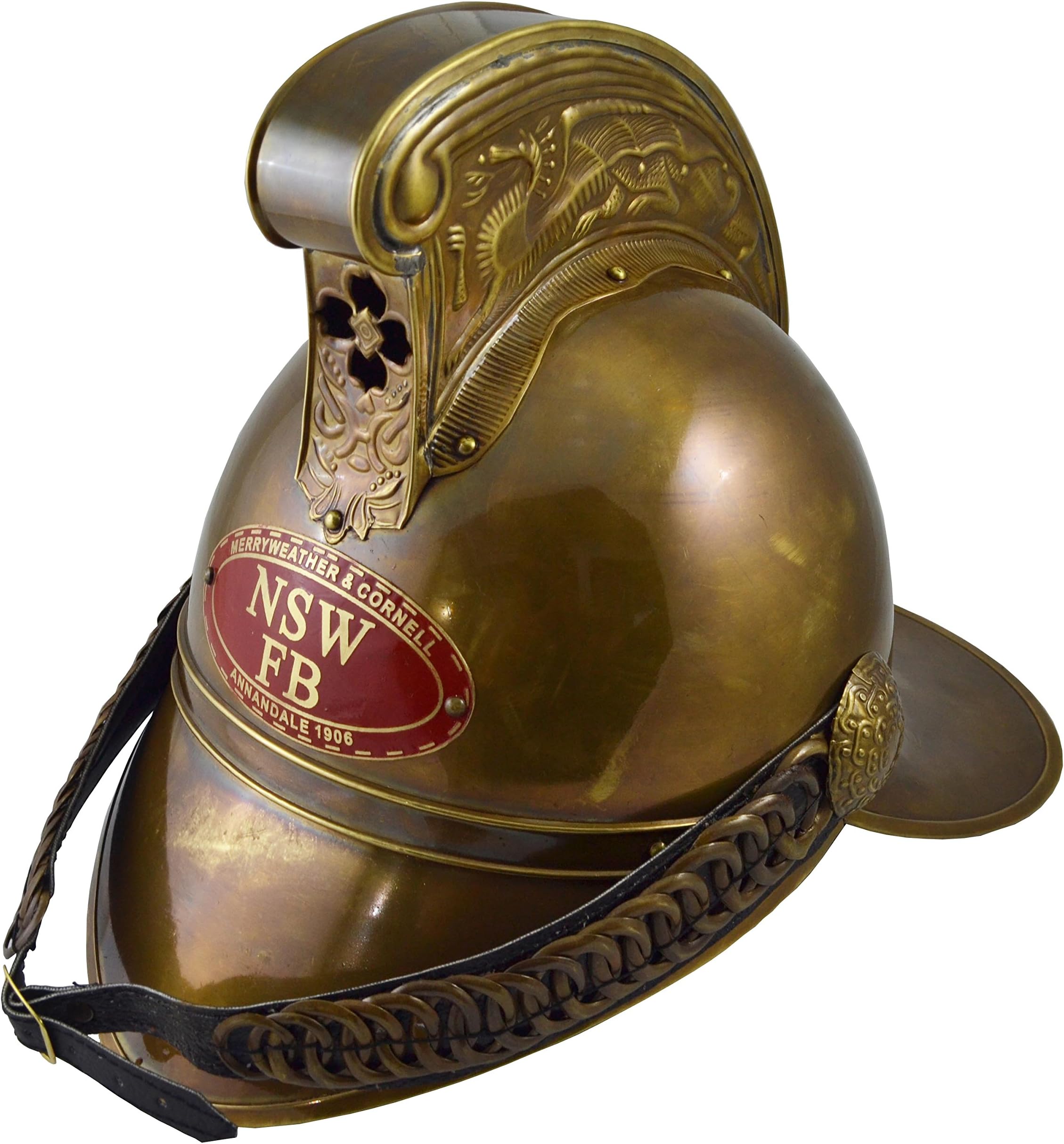 Indian Nautical Instruments NSW Firemen Helmet New South Wales Fire Brigade Helmet Made of Brass