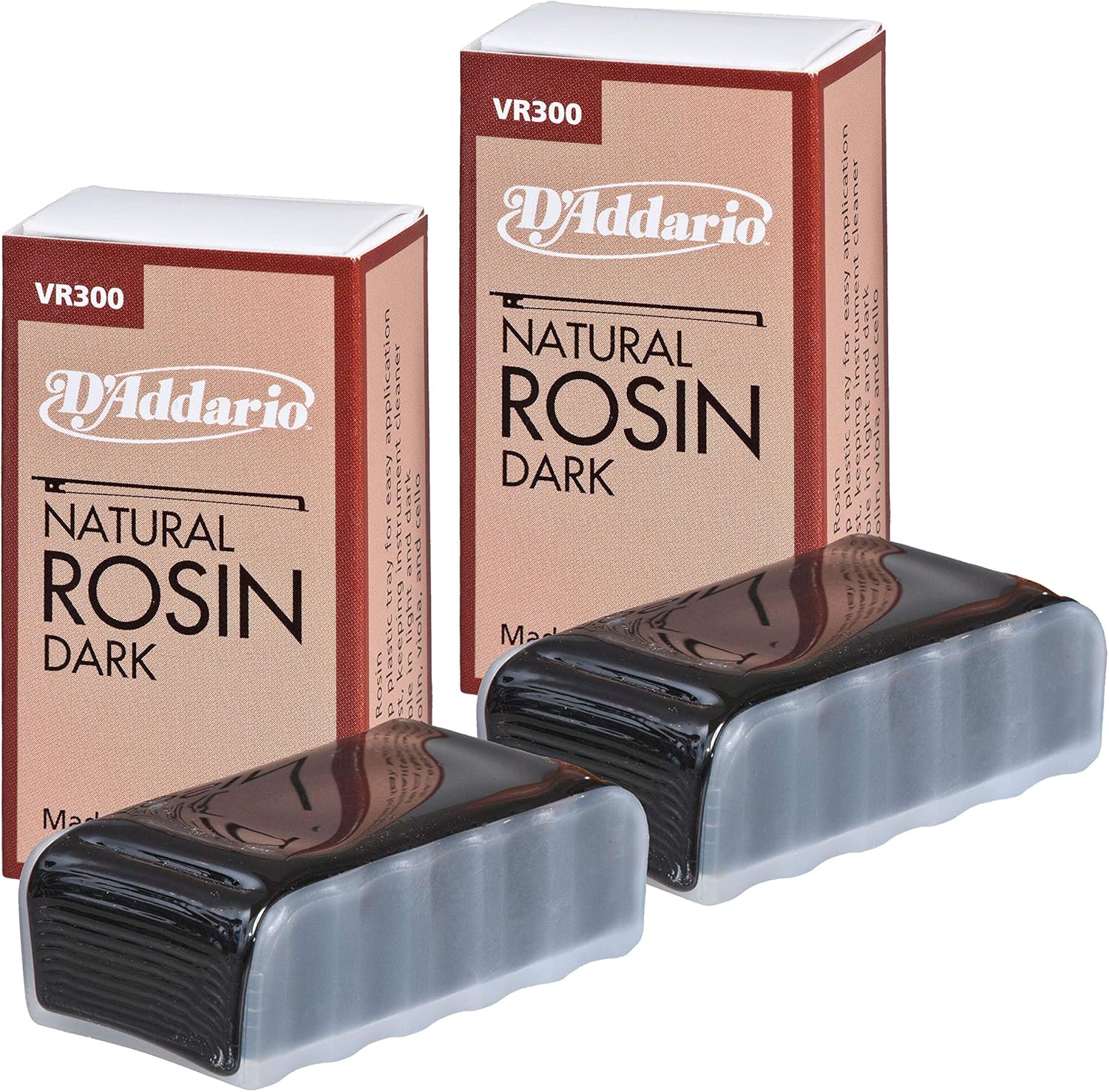 D'Addario Violin Rosin - Cello Rosin - Natural Rosin Violin, Dark, Two Pack, 2-Pack