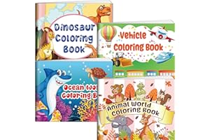 Kalysky 4Pack Large Coloring Books for Kids Ages 2-4,4-8 | Coloring Activity for Kids Party Favors Classroom Teach,Carnival Prizes End of Year Student Presents