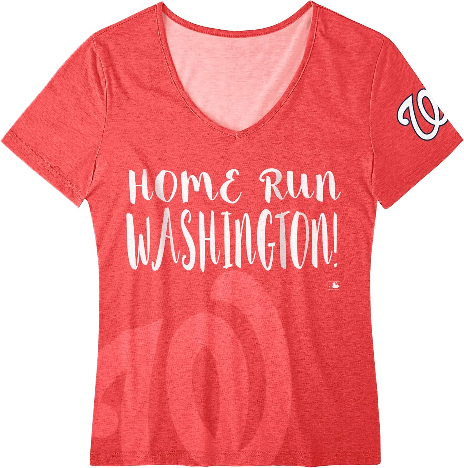 FOCO MLB Women's Home Run V-Neck Tee, Pick A Team