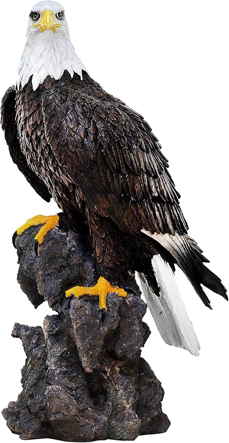 Amazon De Sunny Toys 14649 Poly Weisskopfseeadler Auf Fels Circa 50cm