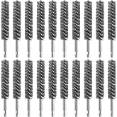 Geiserailie 20 Pieces Wire Bore Brush Drill Hex Shank, Stainless Steel