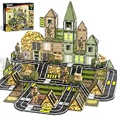 100PCS Magnetic Tiles with 4 Army Men &amp; Trucks, Magnetic Blocks for Kids 3+ | Army Construction Toys for Boys, Magnet Building Blocks for Kids Ages 4-8, Christmas &amp; Birthday Gifts for Boys Girls Ages 3+
