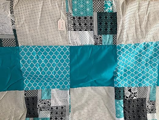 Amazon Com Comfort In The Word Personalized Embroidered Scripture Blue Quilt Baby Boy Home Kitchen