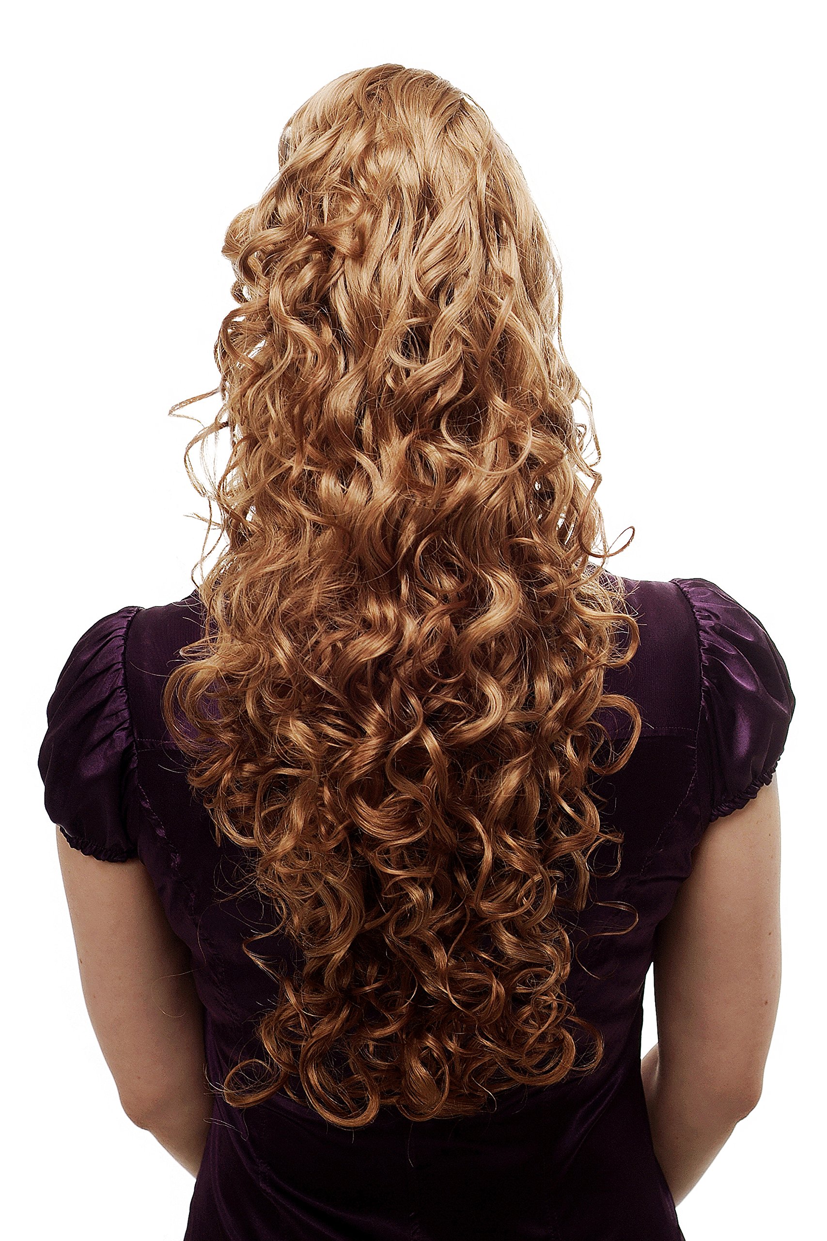 WIG ME UP - N310-24BT27 Hairpiece ponytail extension very long massive volume voluminous curly amazing curls kinks blond mix streaked 23inch