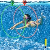 TOPWAYS Swimming Training Diving Pool Toys 80 cm Green Orange Ring view 1