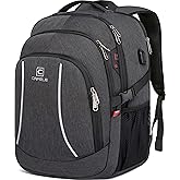 CAFELE Backpack,17.3in Durable Travel Laptop Backpack, College Backpack,RFID Anti Theft Pocket Big Business Computer Bag,Water Resistant School Bookbag for Teens Men Women,Gifts Grey