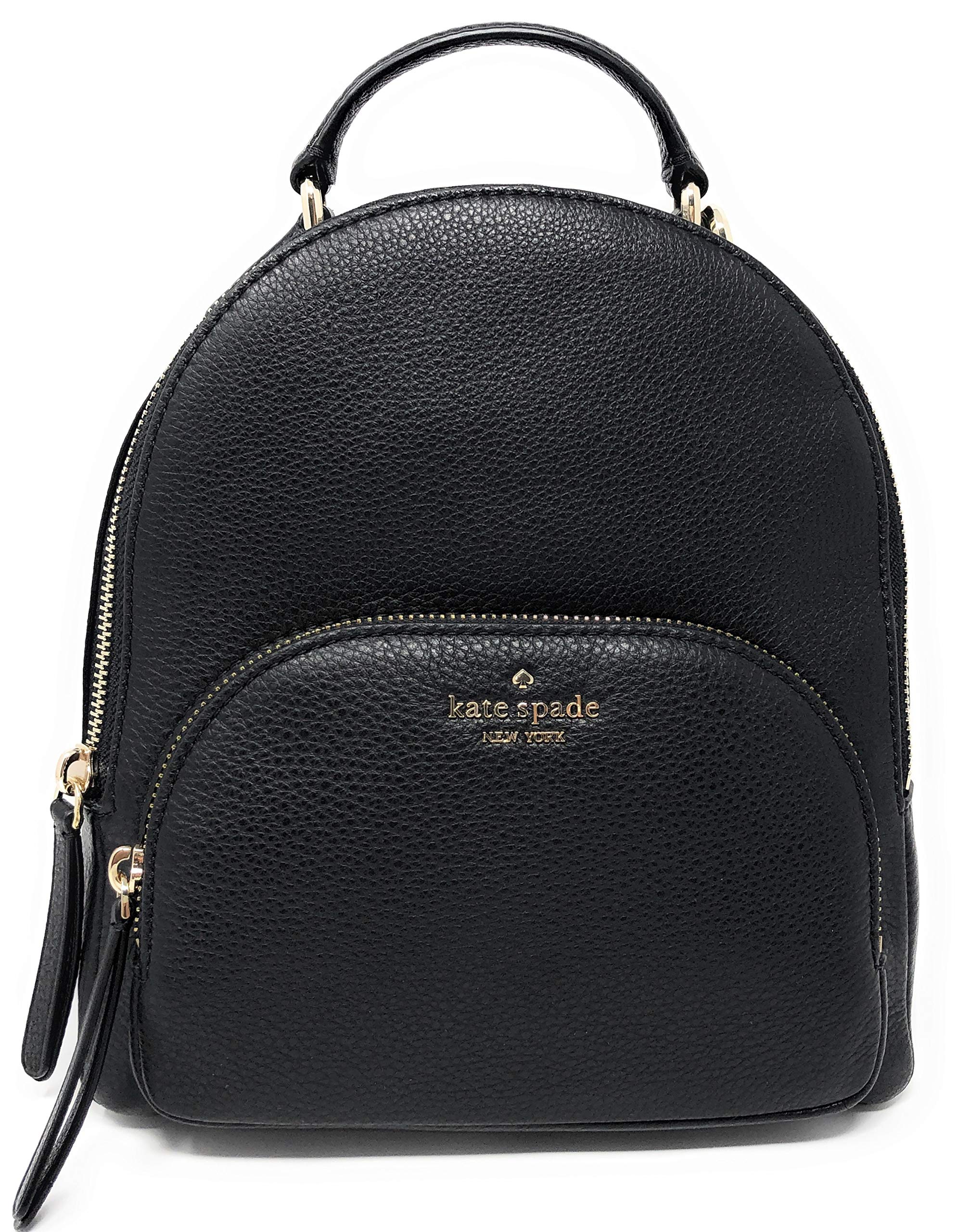 Kate Spade Jackson Medium Pebbled Leather Backpack Black Gold Hardware Kate Spade Medium Black Backpack NWT | Mercari main image 2