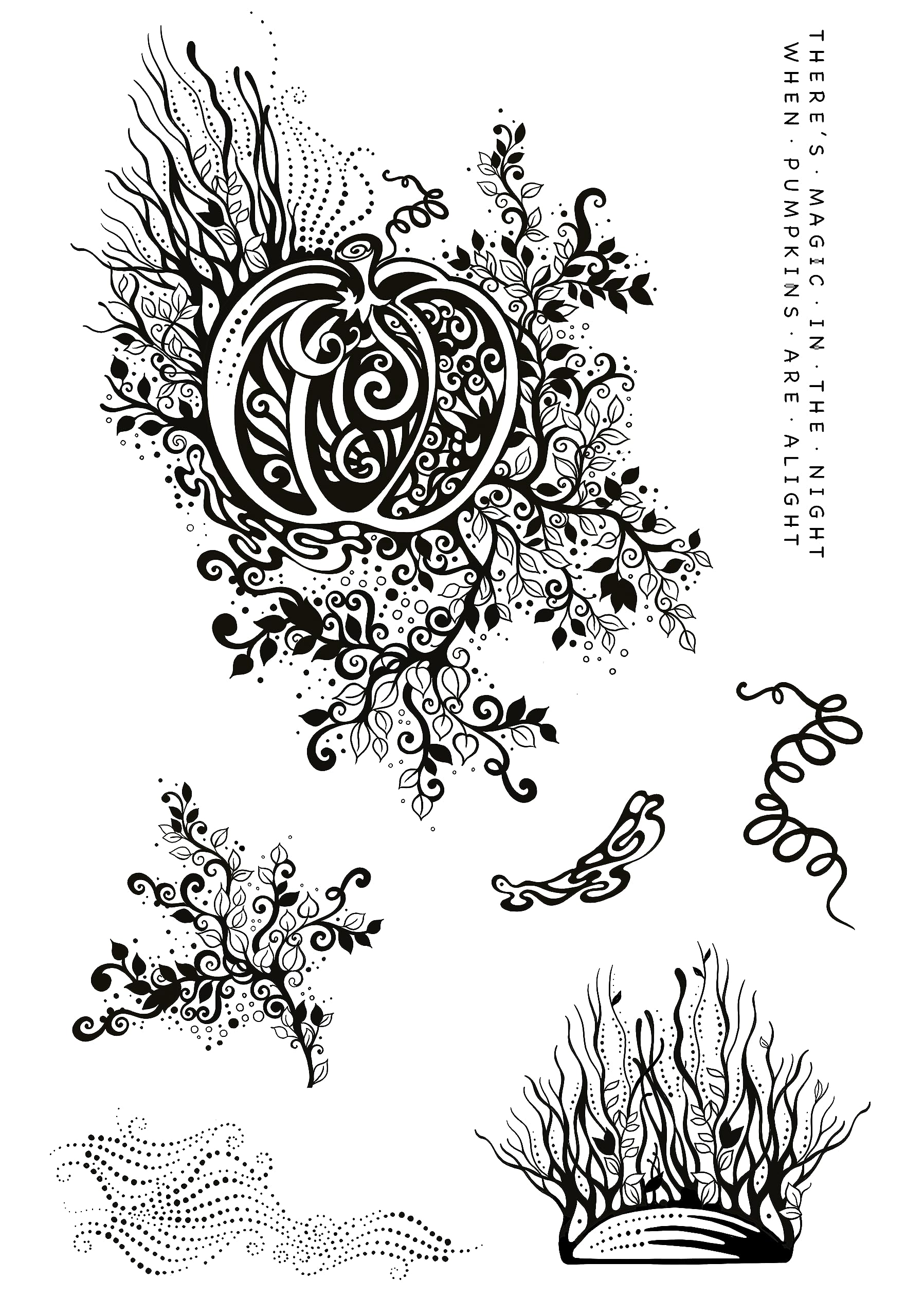 KatKin Krafts Clear Stamp Set-Pumpkin, 6 x 8 in