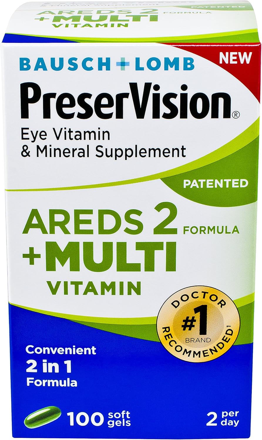 PreserVision AREDS 2 Plus Multivitamin Vitamin and Mineral Supplement, Soft Gels, 100 Count : Health & Personal Care