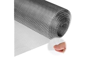Stainless Steel Mesh Screen 12 Mesh No Rust Heat Resisting Woven Metal Wire Mesh for Vent Garden Window Screen Cage DIY Proje