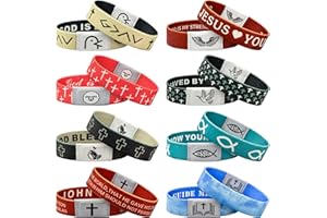 EYxsaxenk NFC Bible Verse Bracelet Religious Daily Bible Verse Nfc Bracelets Inspirational Christian Friendship Accessory Men Women Teen Birthday Jewelry Gift Party Supplies