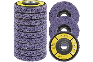 GEKUVIX 12Pcs Strip Discs 4 1/2 for Angle Grinder Quick Abrasive Paint Stripper Wheel for Clean and Remove Paint Coating Rust Welds Oxidation (12PCS 4-1/2" x 7/8")
