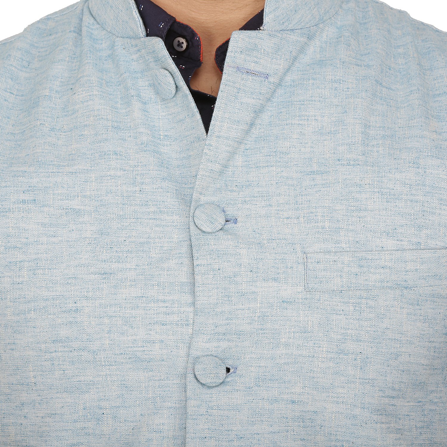 inspire light blue linen modi jacket