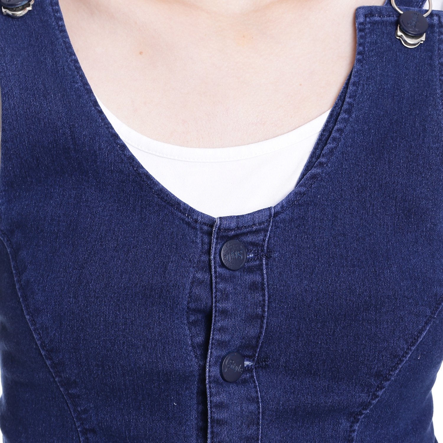 broadstar women denim blue dungaree