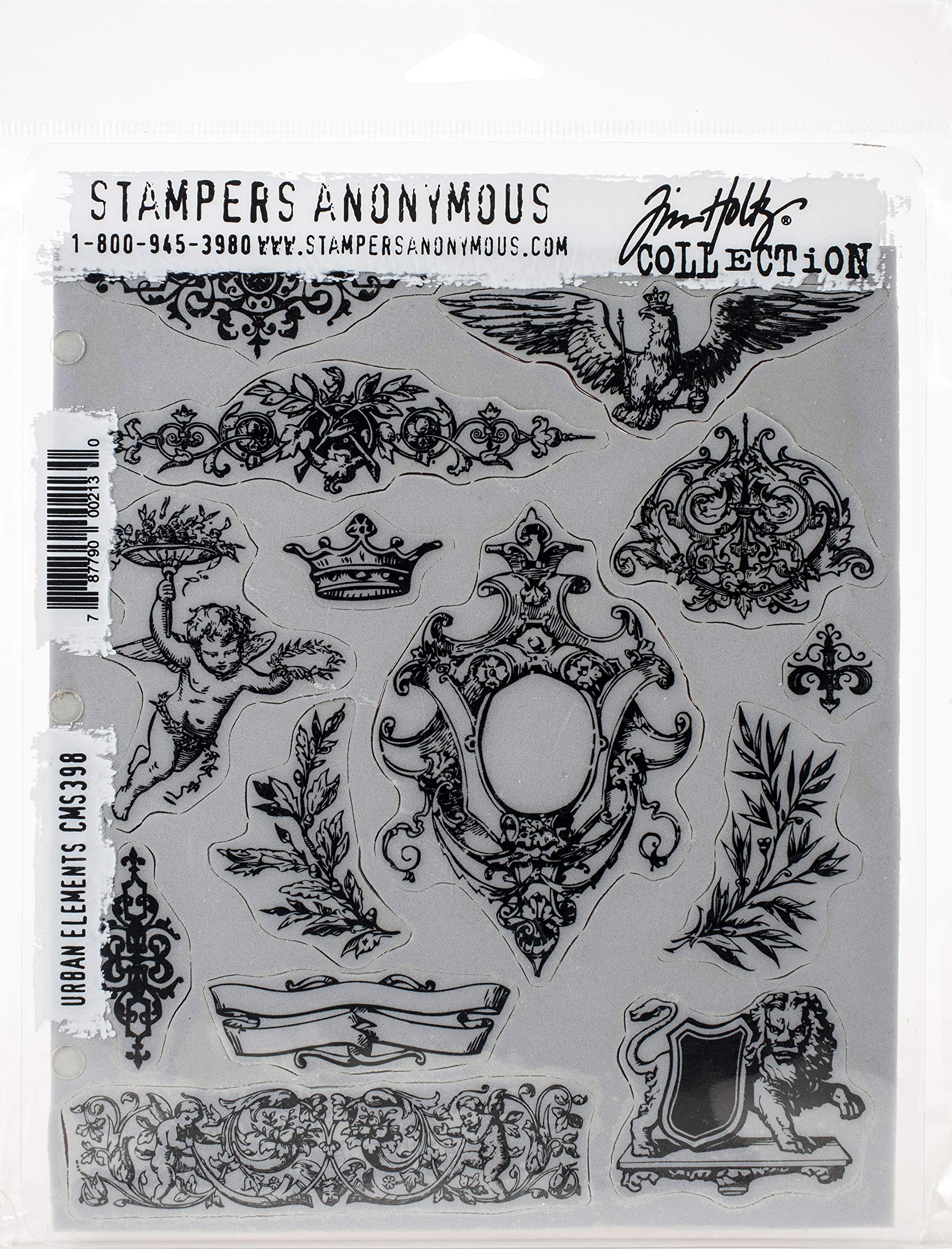Stampers Anonymous_AGW Cling RBBR Stamp Set ELEM, Urban Elements, One Size