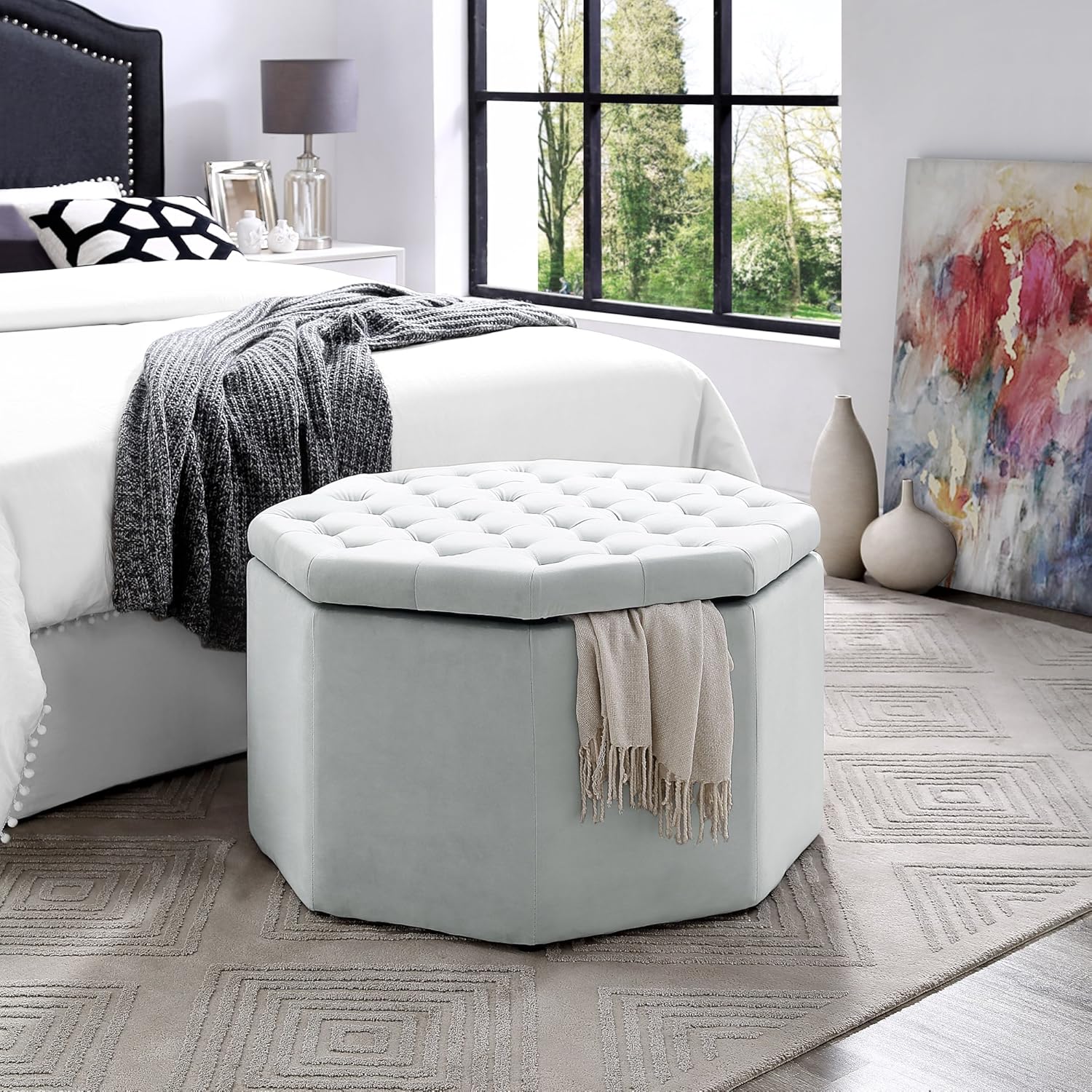 Best slate gray ottoman cover