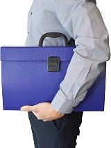 Rapesco 1553 19-Part Expanding Box File A4+ Blue with Lid Lock view 5