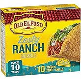 Old El Paso Ranch Blasted Flavour Stand N Stuff Taco Shells, Box Includes 10 Stand N Stuff Hard Taco Shells, 153 Grams Packag