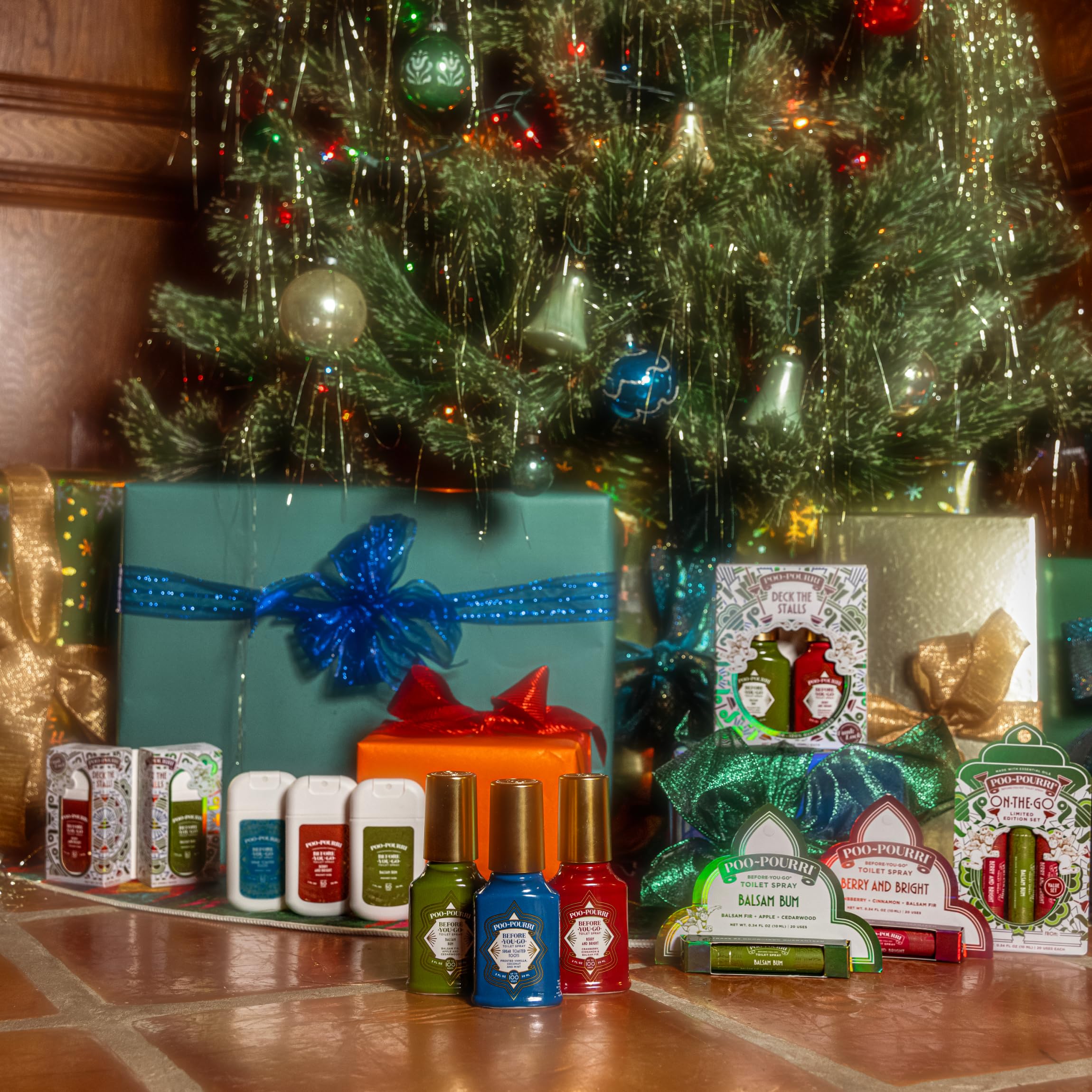 Poo-Pouri Before-You-Go Holiday Toilet Spray, Berry and Bright, 2 Fl Oz - Cranberry, Cinnamon and Balsam Fir