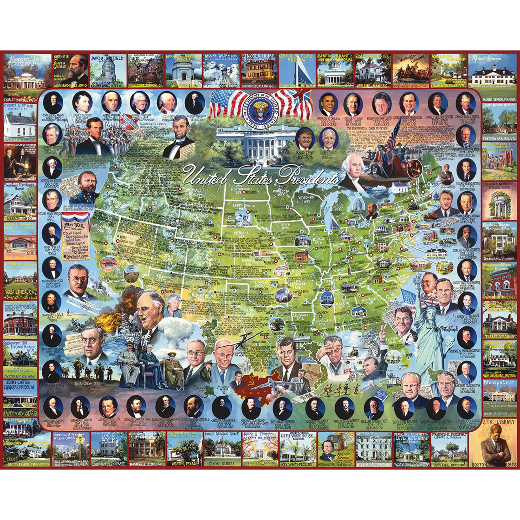 Photo 1 of White Mountain Puzzles US Presidents - 1000 Piece Jigsaw Puzzle