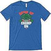 Florida Football Fans. Drink Up Chomp On. Royal T-Shirt (Sm-5X)