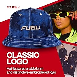 FUBU Bucket, Bleach Tie Dye Style Cotton Packable