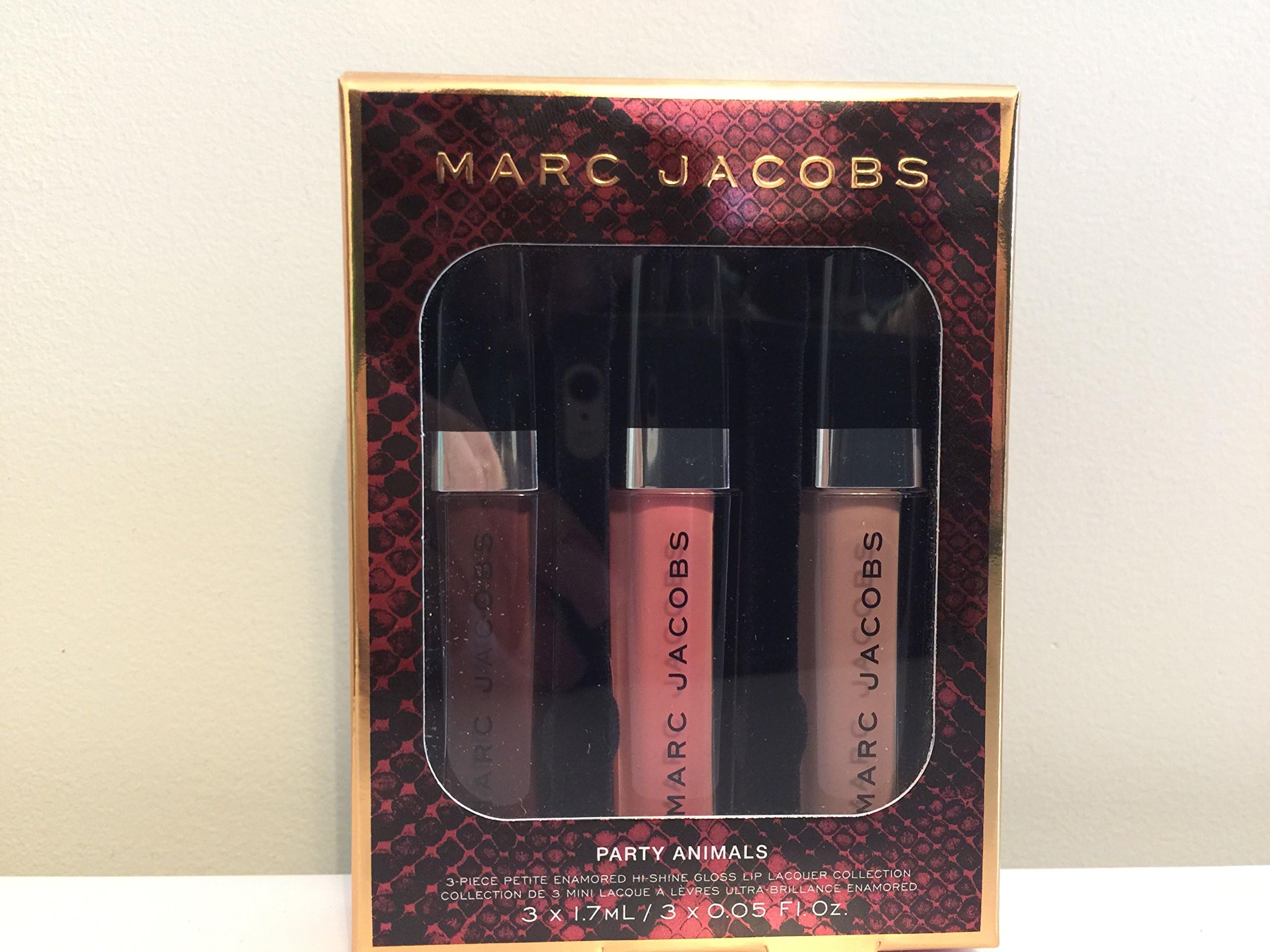 MARC JACOBS BEAUTY"Party Animals" Limited Edition Enamored Hi-Shine Lip Lacquer Lipgloss Mini Trio Set