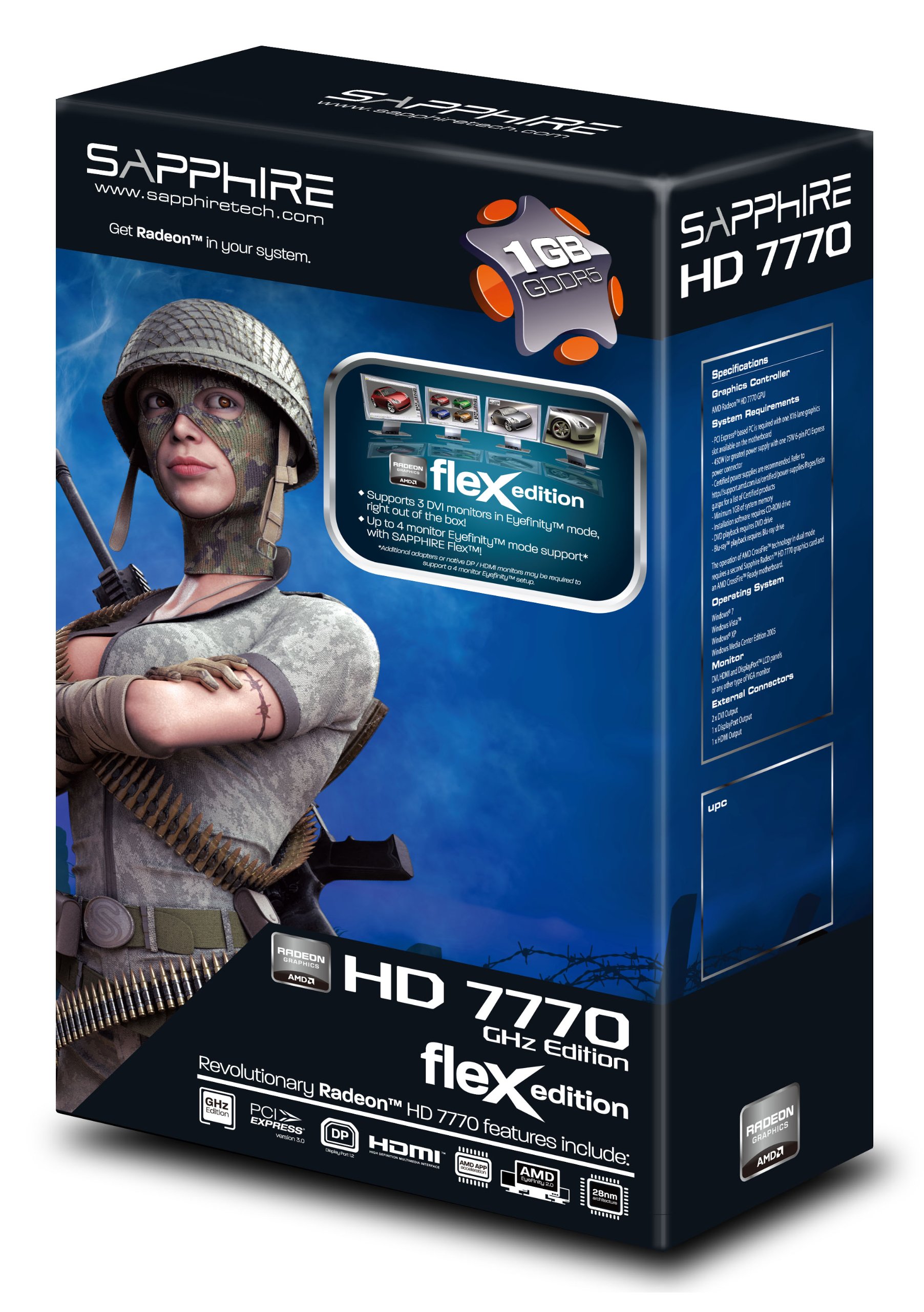 Sapphire Radeon Flex Hd 7770 Ghz 1gb Ddr5 Dl Dvi I Sl Dvi D Hdmi Dp Pci Express Graphics Cards 111 12 g Buy Online In Pakistan At Desertcart Pk Productid