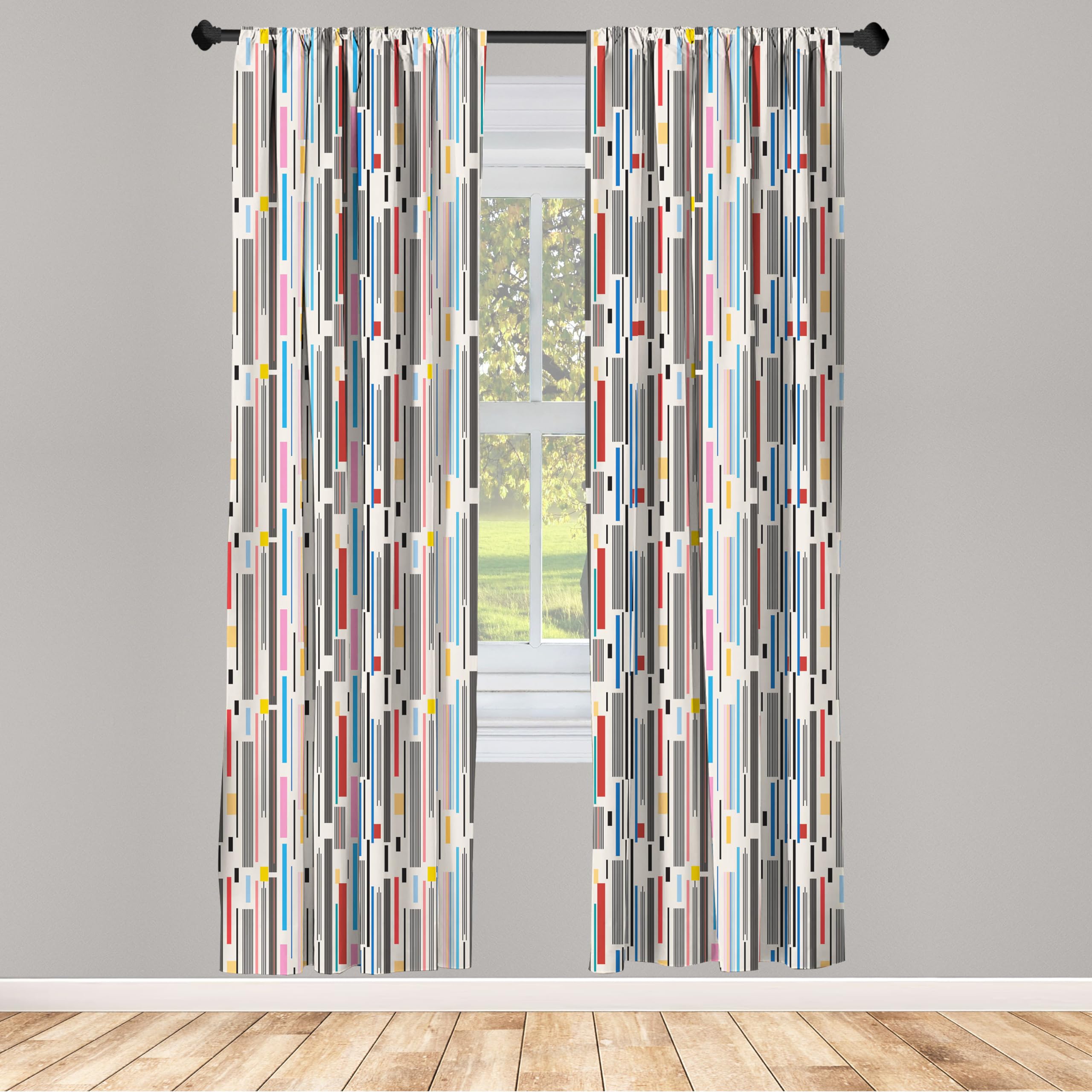 Ambesonne Abstract Window Curtains Pack of