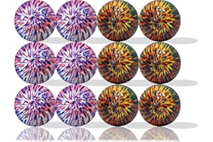 GBM GOLF BALL MANUFACTURERS Mixed Tie-Dye Golf Balls 12 Pack- Unleash a Splash of Color and Style on The Greens, Experience Performance and Vibrant Aesthetics in Every Swing!