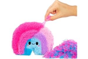 Fluffie Stuffiez Rainbow Small Collectible Feature Plush - Surprise Reveal Unboxing with Huggable ASMR Fidget DIY Fur Pulling, Ultra Soft Fluff