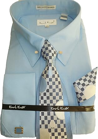 light blue french cuff dress shirt