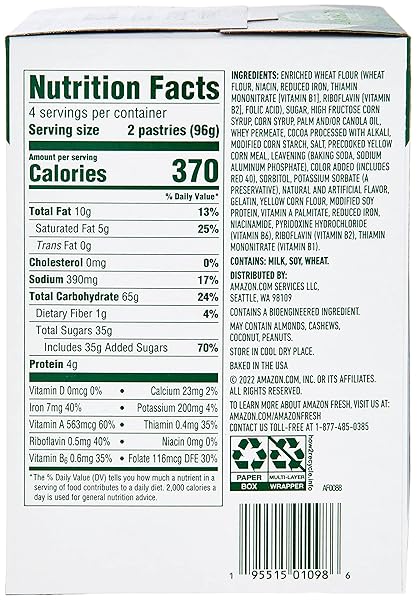 AMAZON FRESH, FROSTED FUDGE TOASTER PASTRIES, 8 COUNT