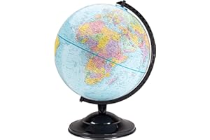 Replogle Globe - Educational Raised Political Relief & Mountains Ranges, Showcases Ocean Currents with 2023 Country Lines - Perfect for a Classroom, Home or Office - 12” Blue Ocean Globe & Black Base
