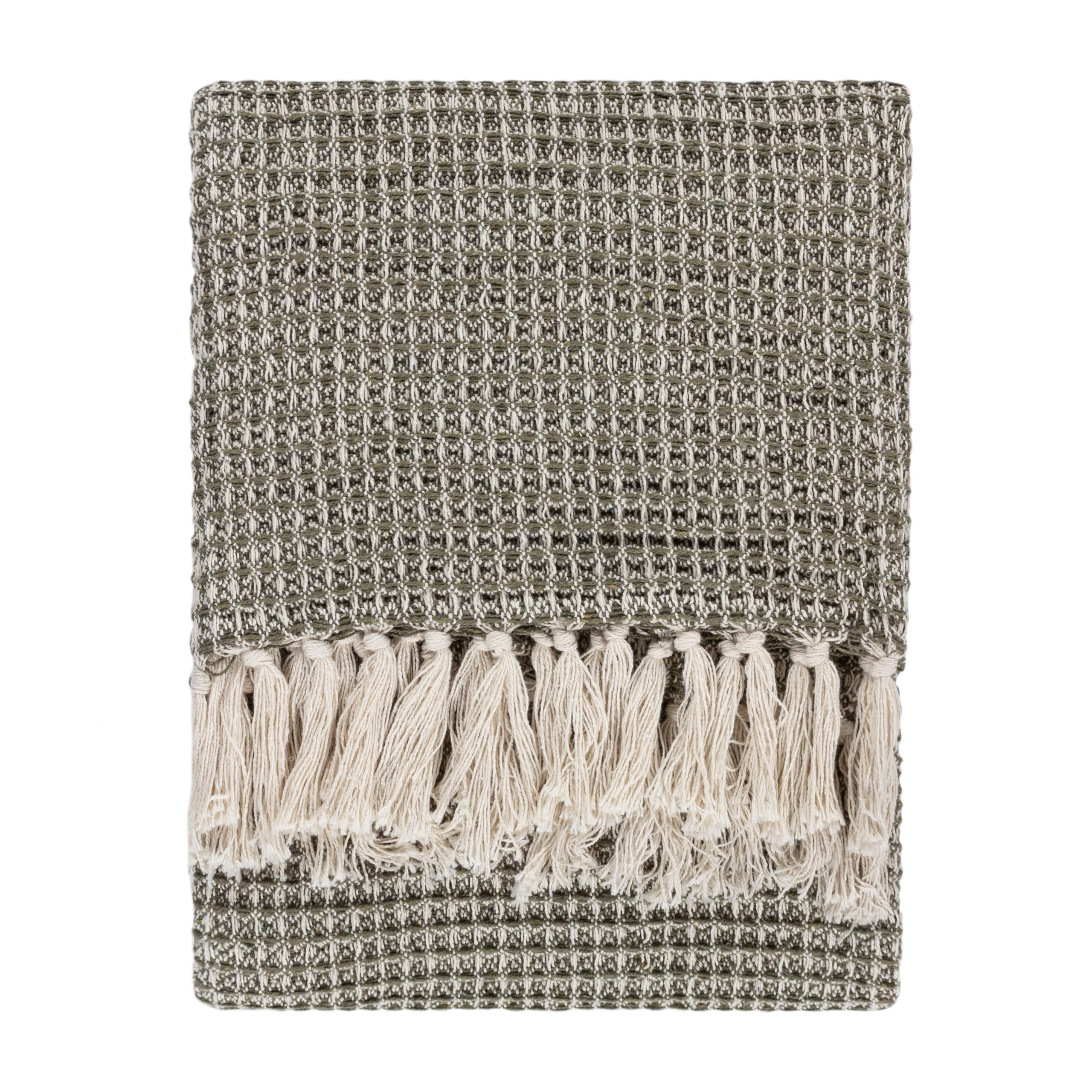 Yard Lorne Waffle Fringed Throw
